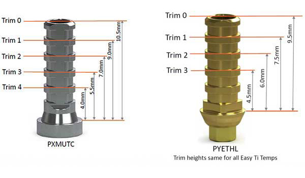CAD/CAM trimmable prosthetics